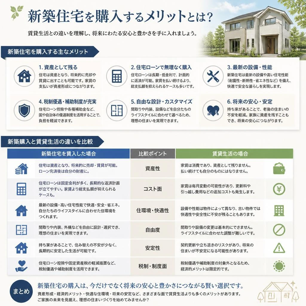 2. 賃貸住宅から新築住宅への移行のメリット