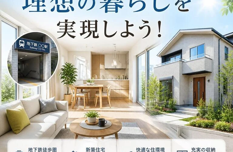 地下鉄徒歩圏の新築住宅で理想の暮らしを実現しよう！