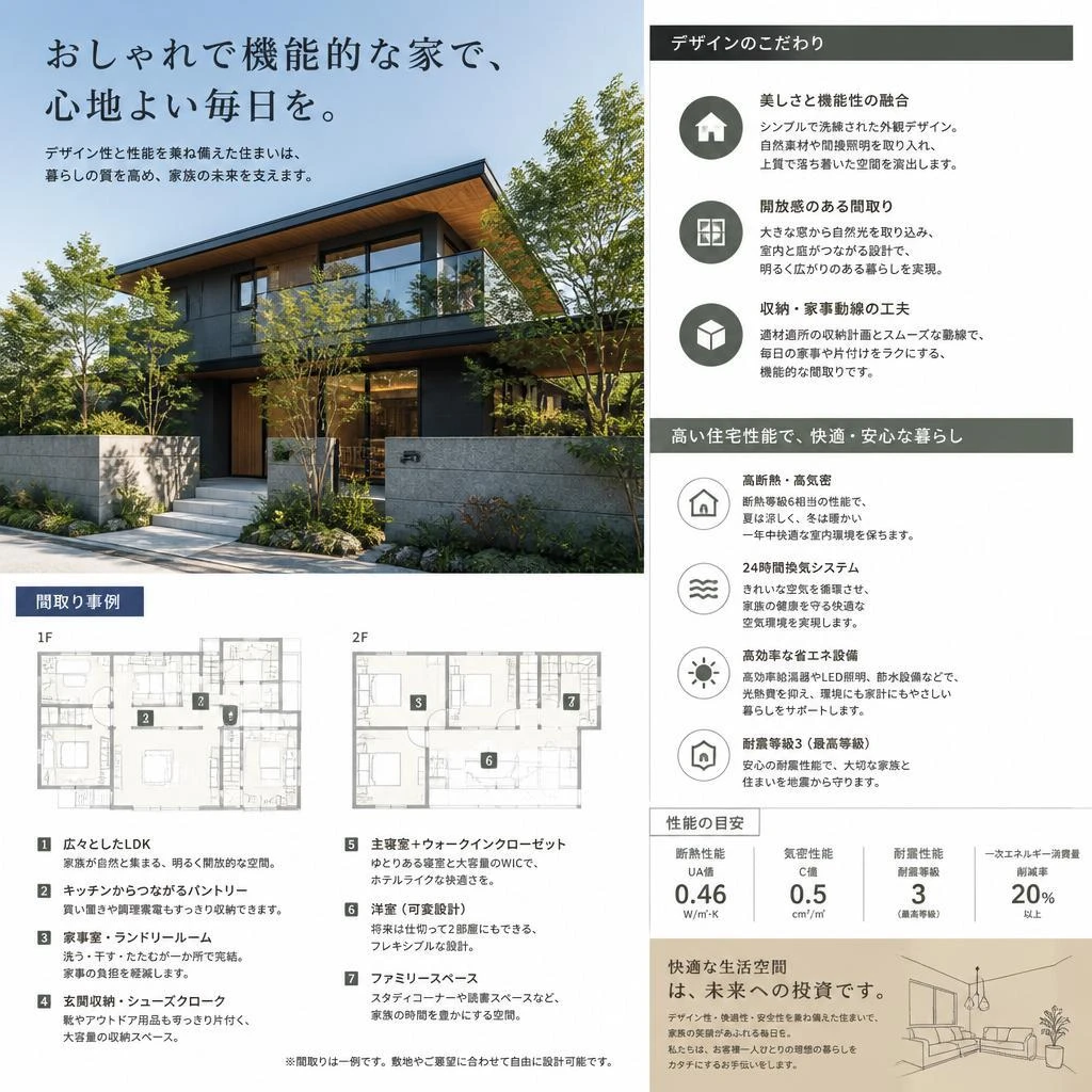 最新の住宅デザインと機能性