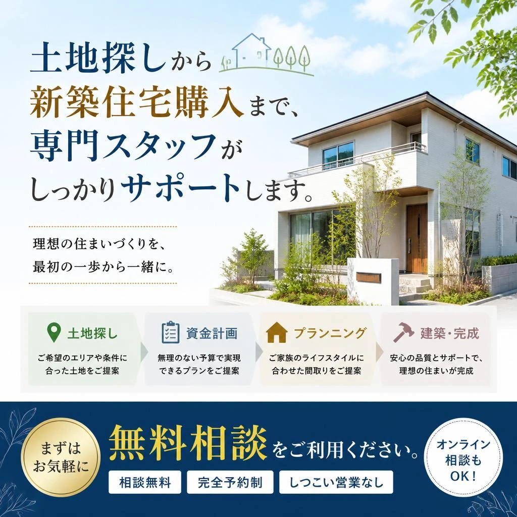 無料相談で理想の家を実現しよう！