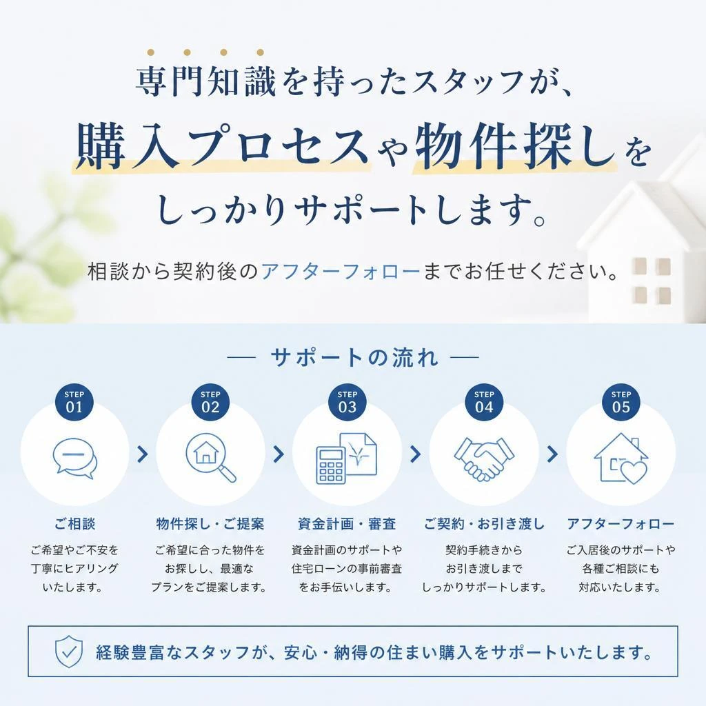 実績豊富なスタッフによるサポート