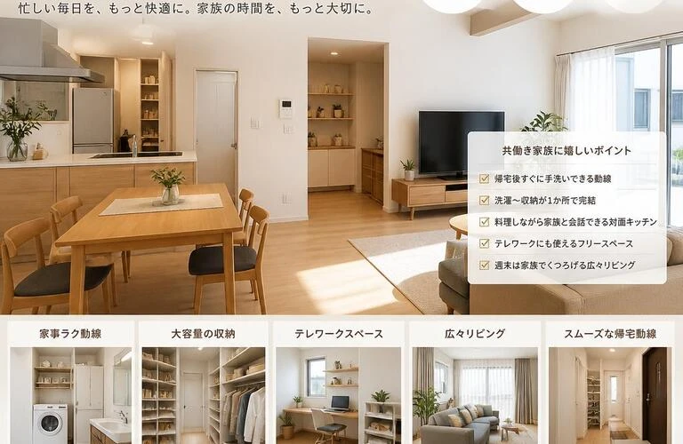 共働き家族に最適な住まいを見つけましょう！