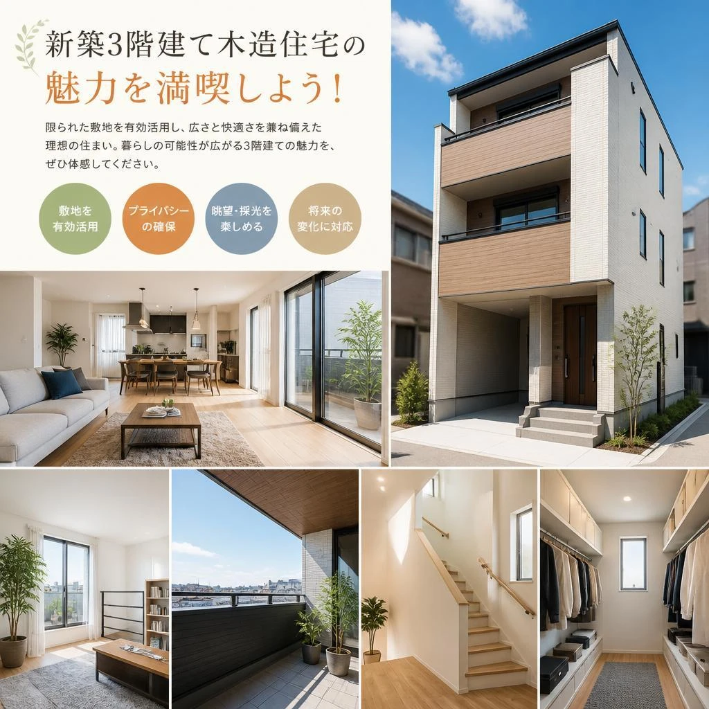 新築3階建て木造住宅の魅力を満喫しよう！