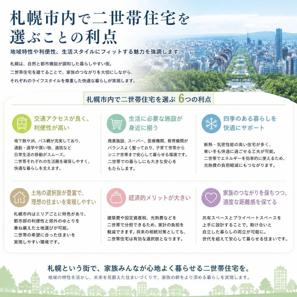 札幌市内の二世帯住宅のメリット