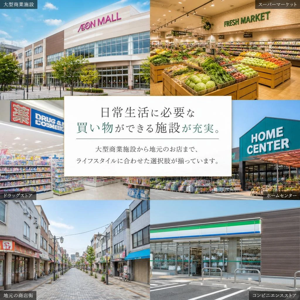 多彩な買い物施設