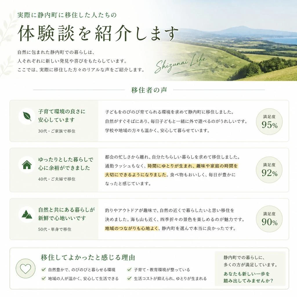 4. 移住者の声｜静内町での暮らし