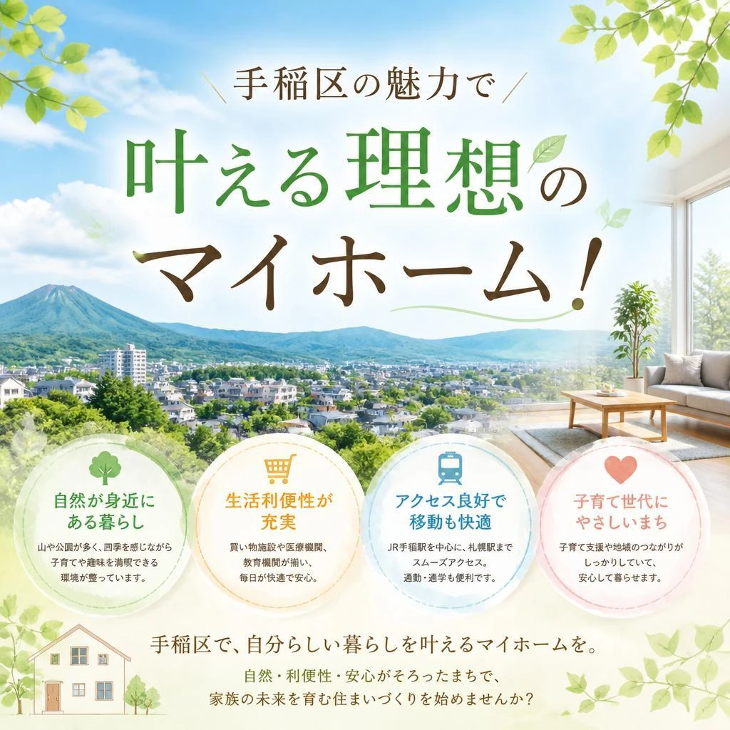 手稲区の魅力で叶える理想のマイホーム！