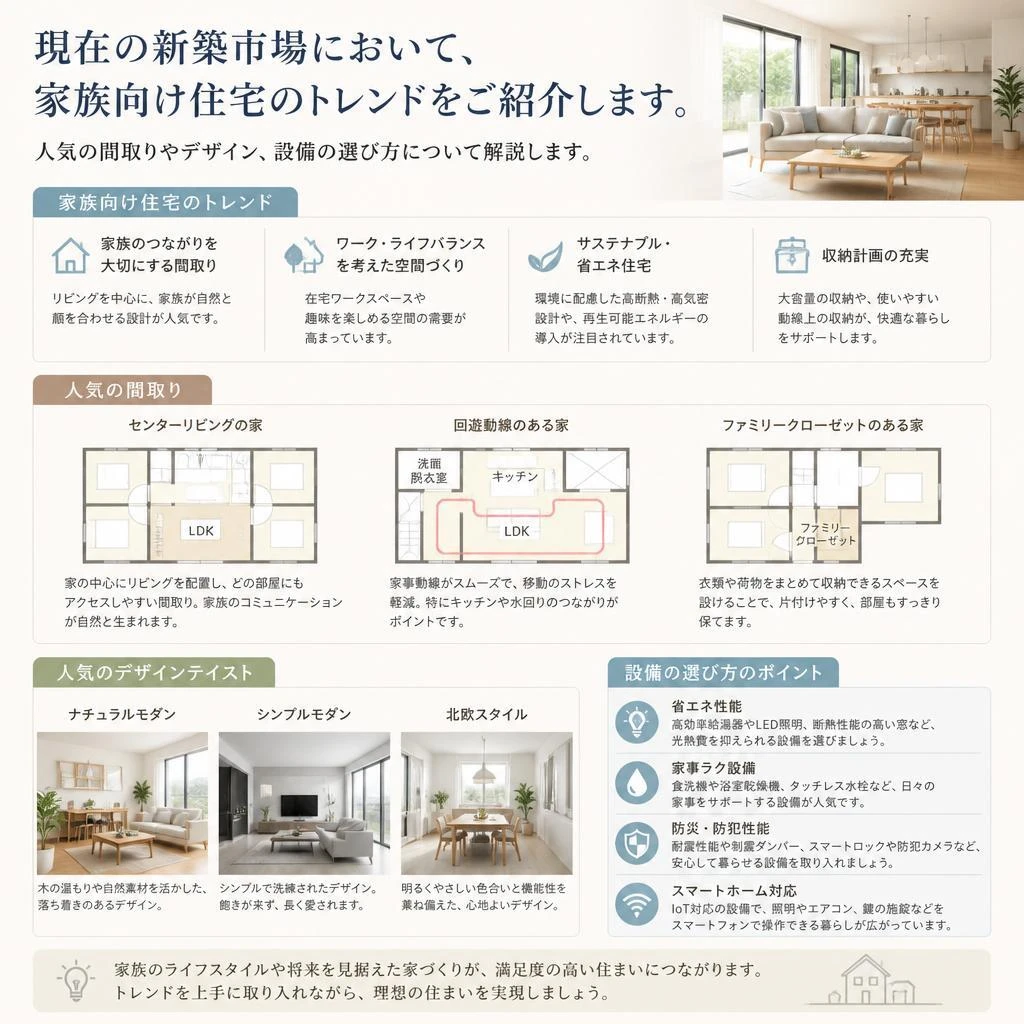 家族向け住宅のトレンド