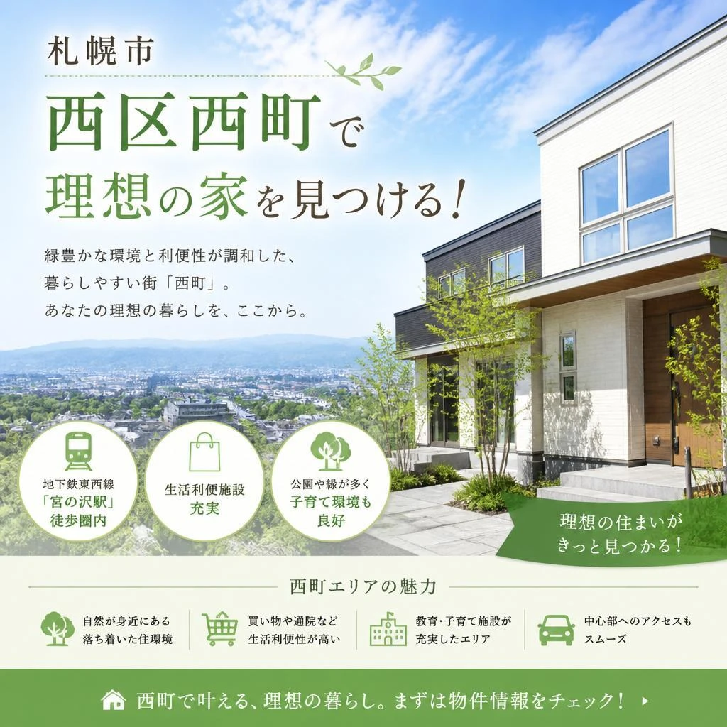 札幌市西区西町で理想の家を見つける！