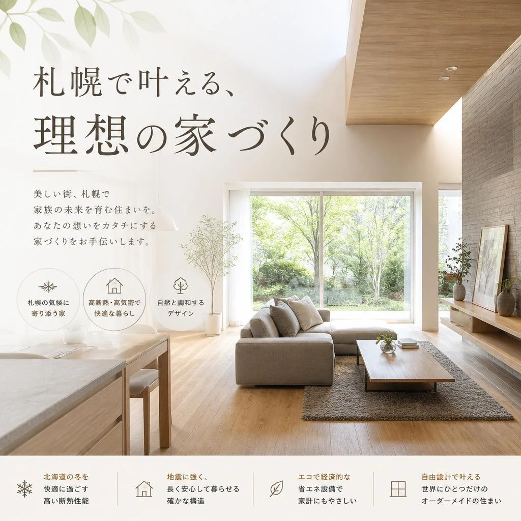 札幌で叶える、理想の家づくり