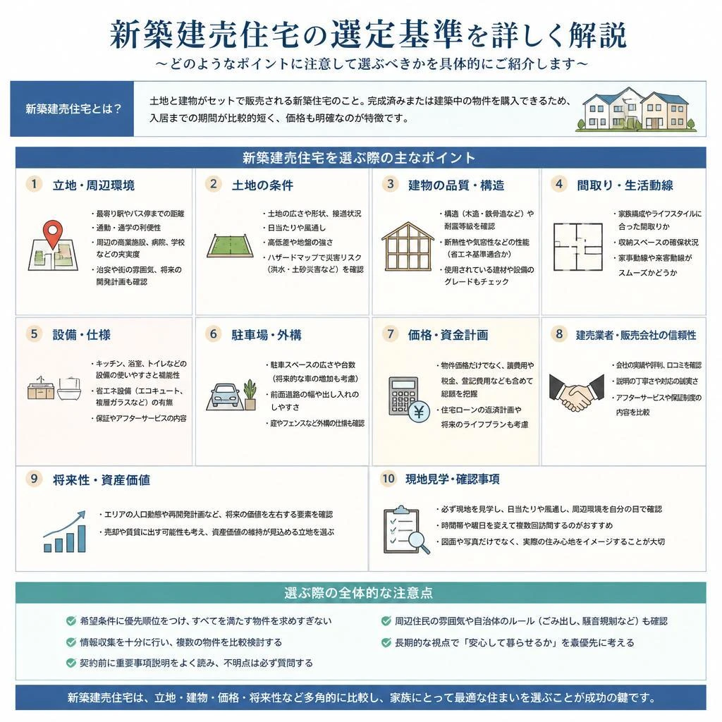 新築住宅の選び方