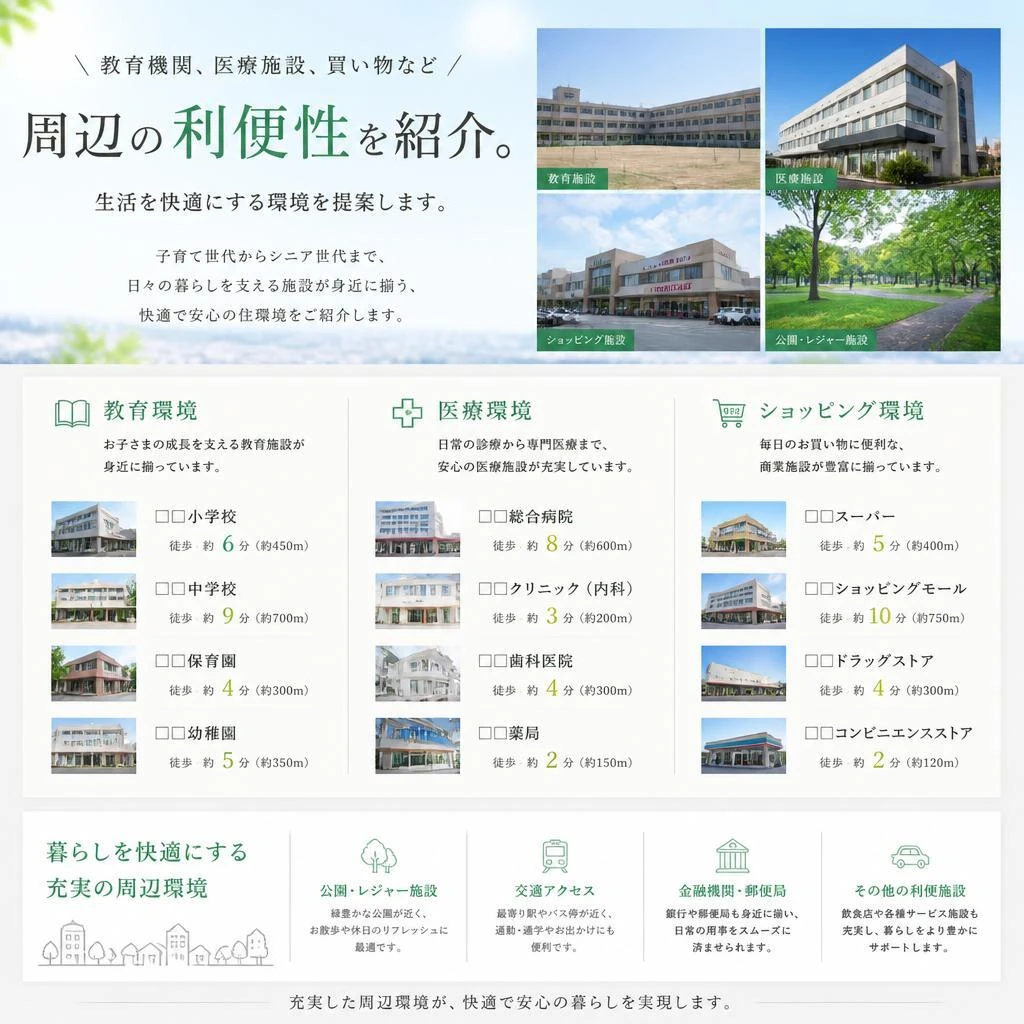 家族を支える周辺施設