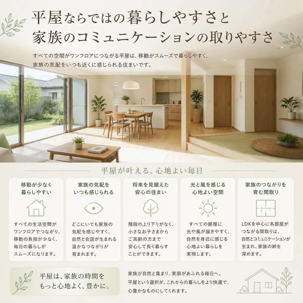 平屋の利点と生活スタイル