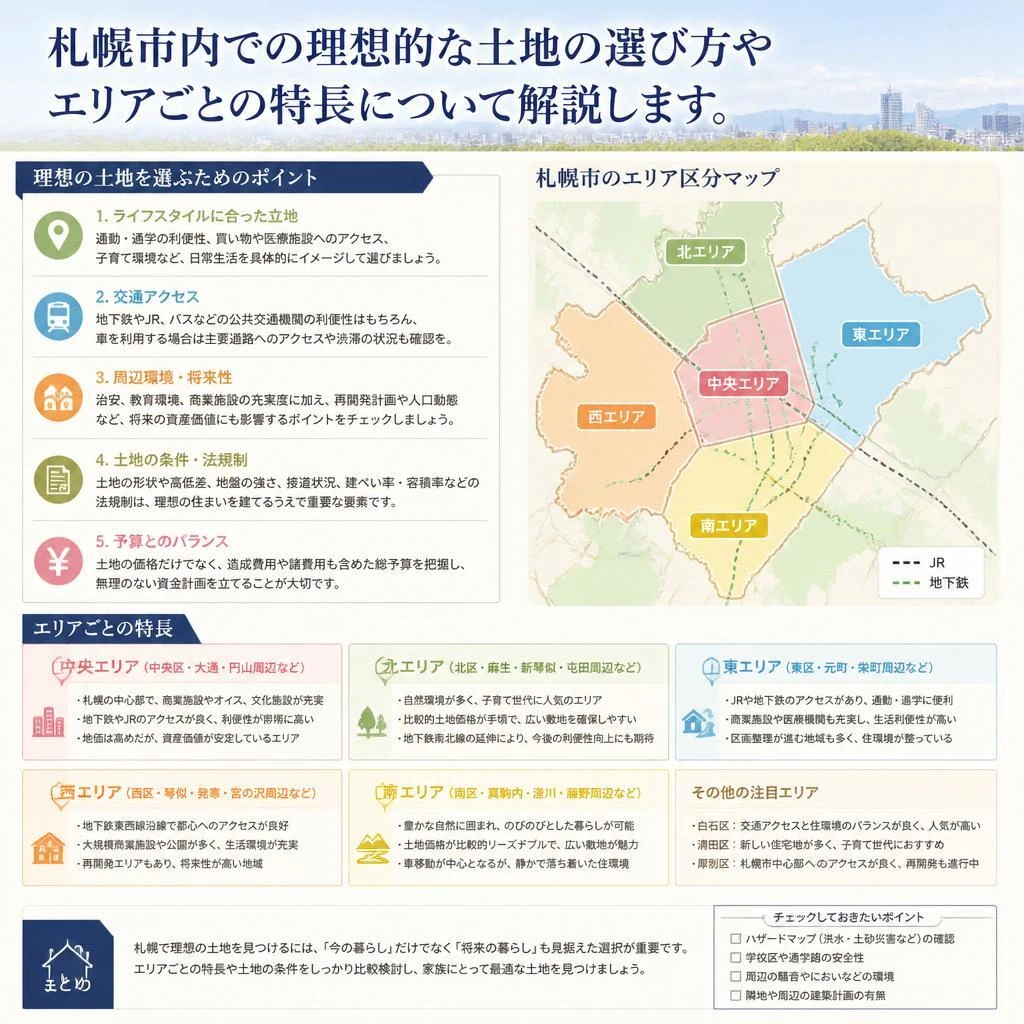 札幌市の土地選びのポイント