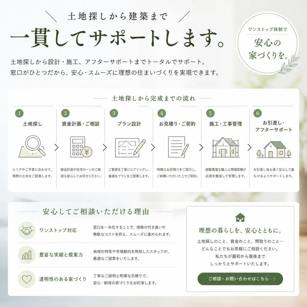 土地探しのサポート