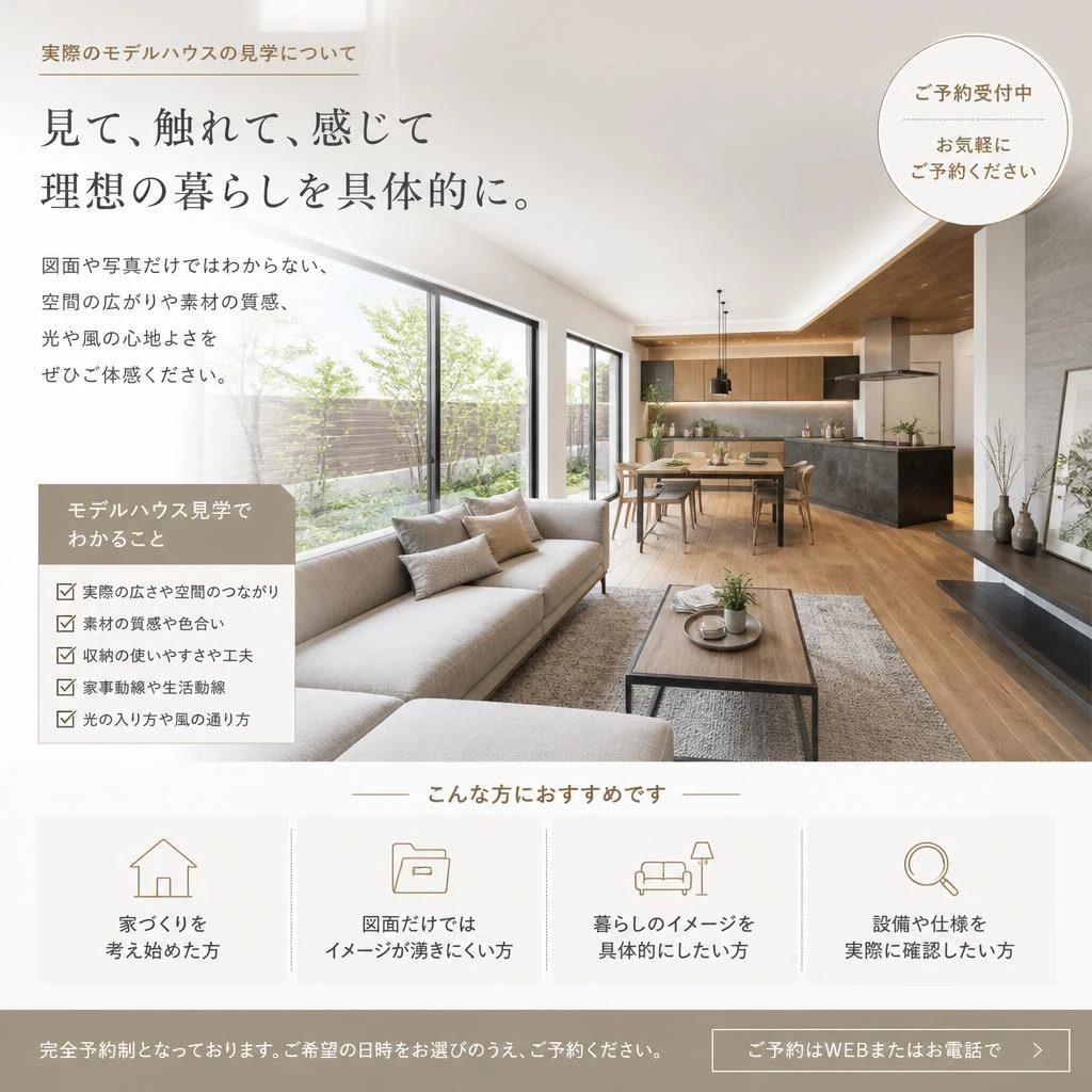 モデルハウス見学のご案内