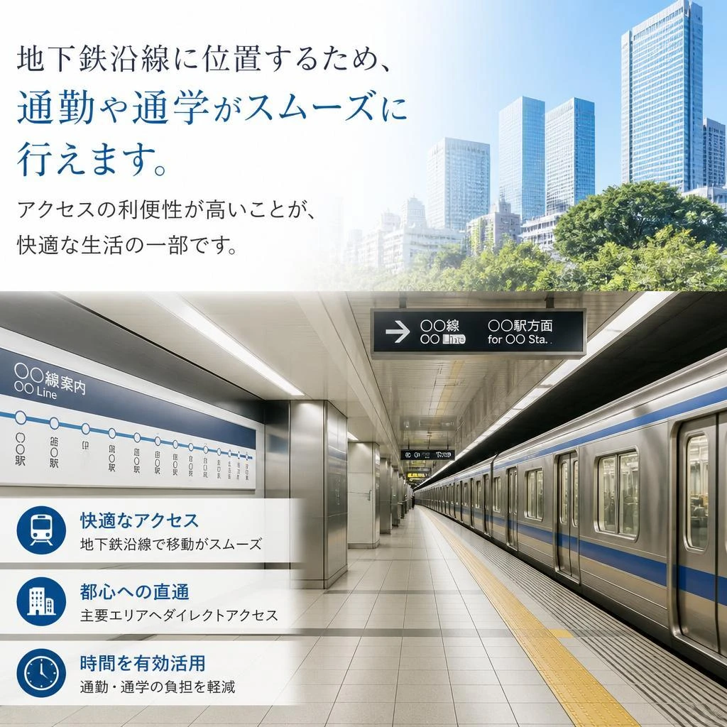 地下鉄徒歩圏で通勤もラクラク