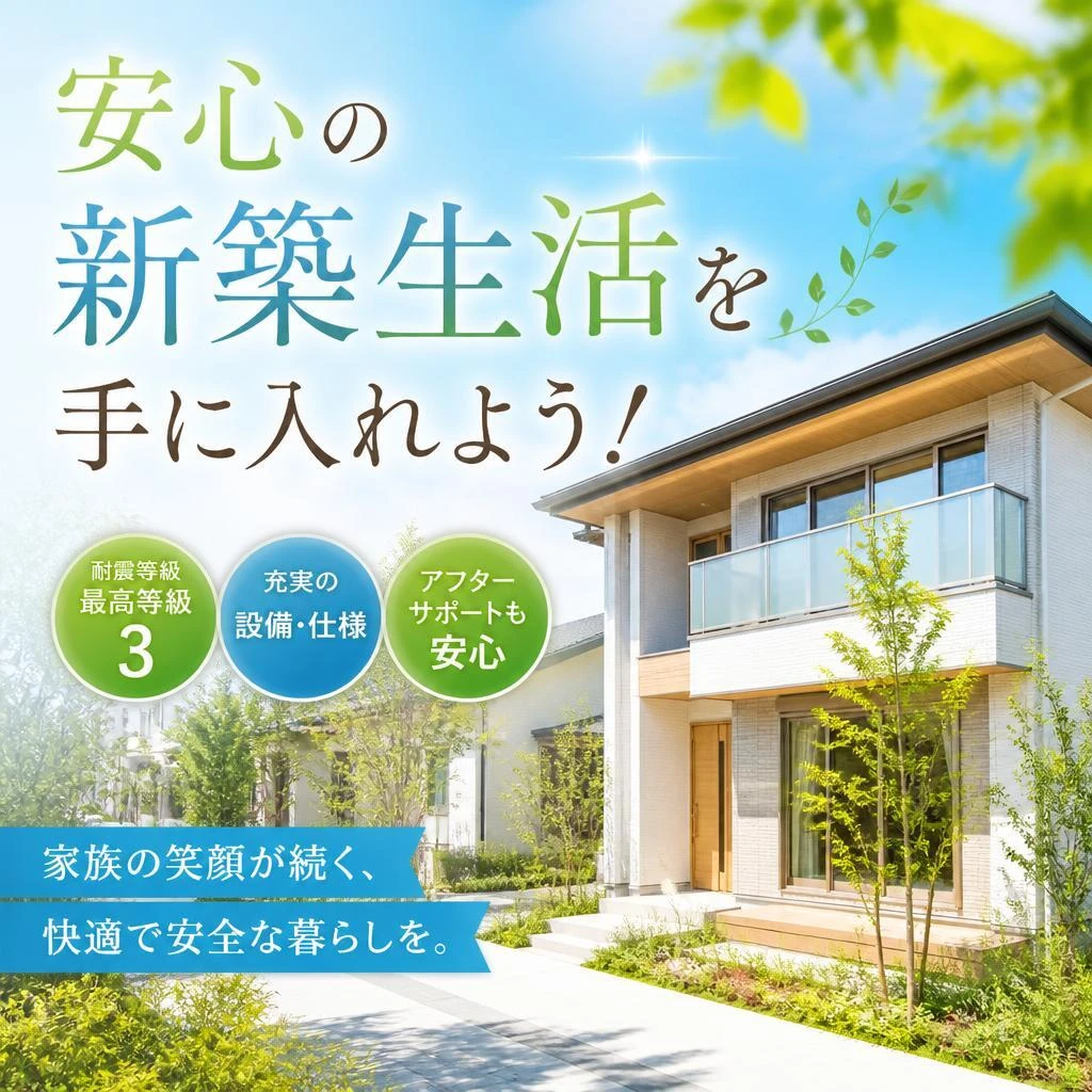 安心の新築生活を手に入れよう！