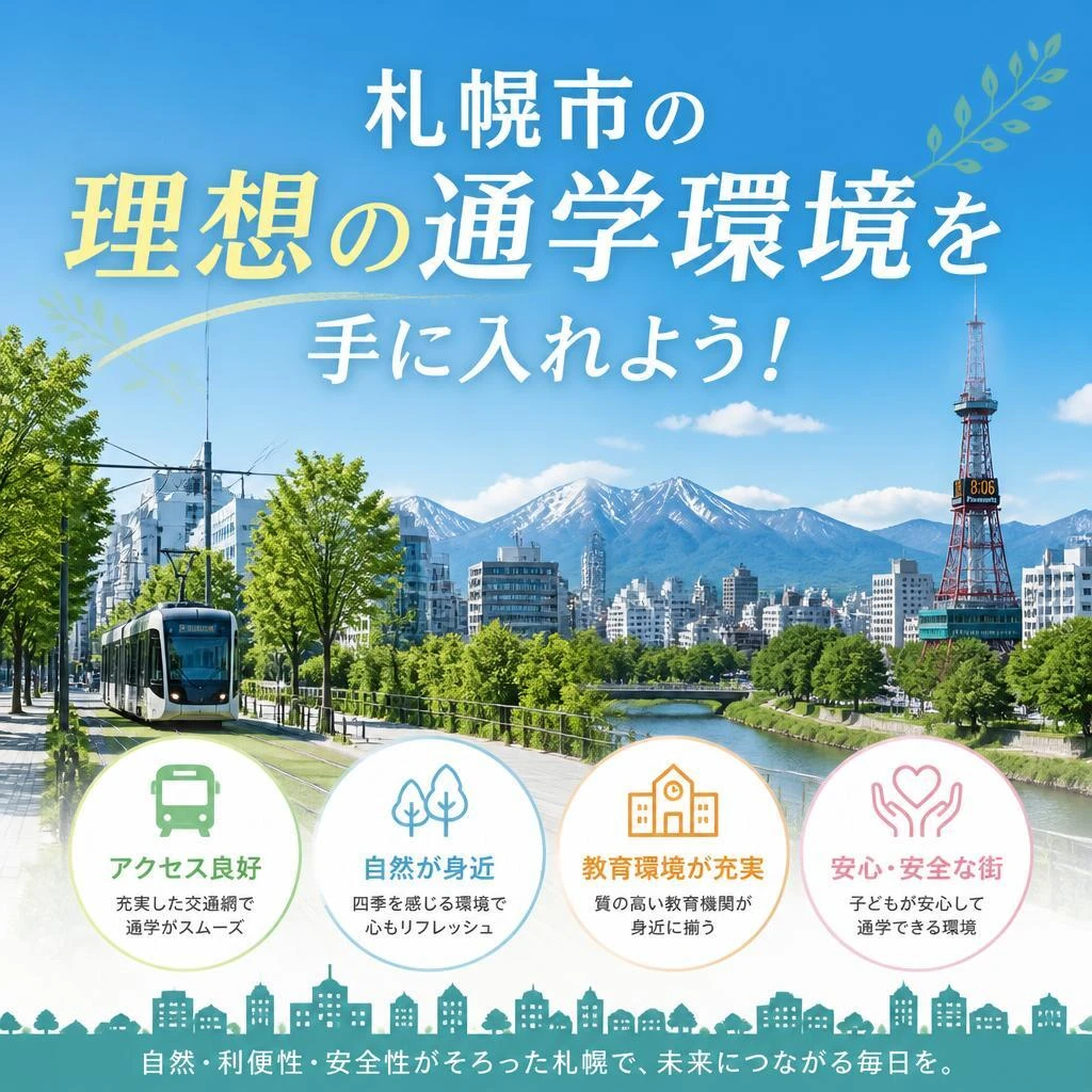 札幌市の理想の通学環境を手に入れよう！