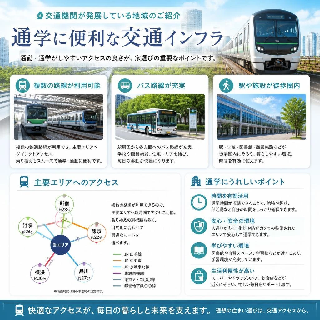 交通機関の充実度をチェック