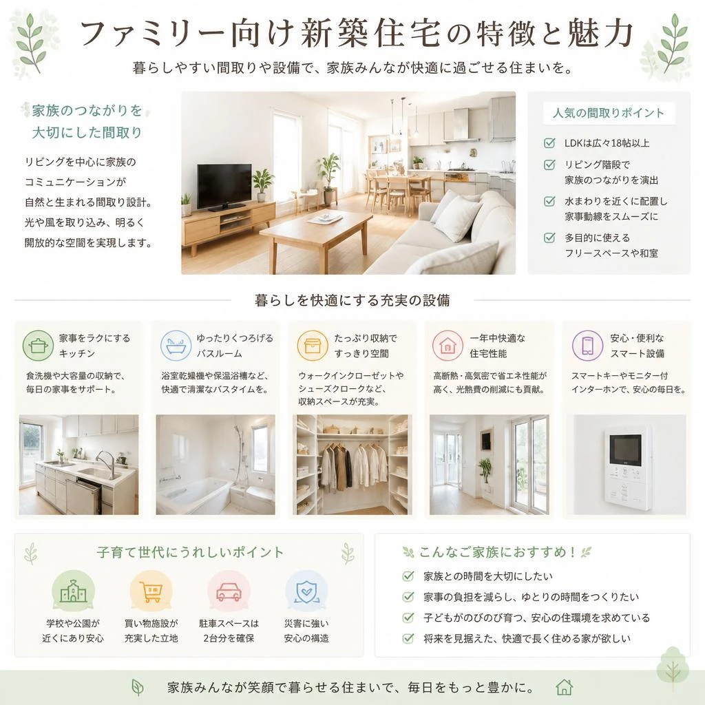 ファミリー向けの新築住宅の特徴