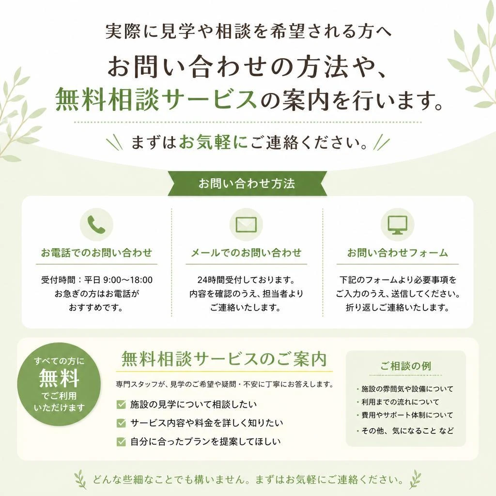 お問い合わせ・無料相談のお願い